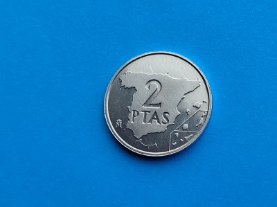 2 Pesetas 1982 Spania-UNC-luciu de batere foto