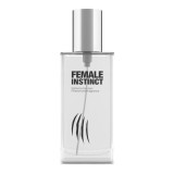 Parfum cu feromoni pentru bărbați FEMALE INSTINCT, cu note de citrice, trandafir și mușchi de ștejar, negru, 30 ml