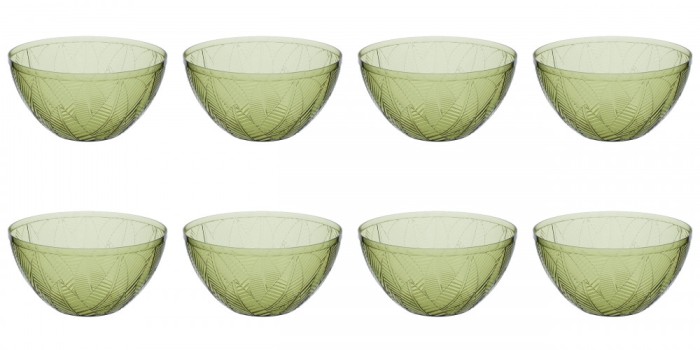 Set boluri, 8 piese, 4 l, Plastic, Verde
