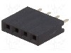 Conector 4 pini, seria {{Serie conector}}, pas pini 2,54mm, CONNFLY - DS1023-1*4S21