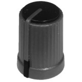 Buton plastic negru-alb moletat