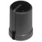 Buton plastic negru-alb moletat