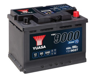 Baterie Yuasa 12V 60AH/640A YBX9000 AGM Start Stop Plus (R+ Standard) 242x175x190 B13 (AGM/Start) foto