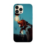 Husa compatibila cu Apple iPhone 14 Pro Max model Curious dog, Silicon, TPU, Viceversa, Transparent, Carcasa