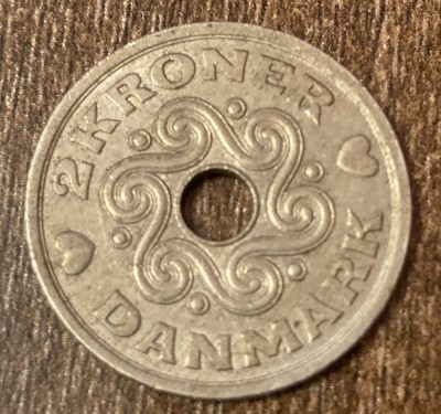 C50 - Moneda foarte veche - Danemarca - 2 coroane / kroner - 1993 foto