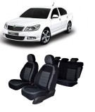 Cumpara ieftin Set huse SCAUN SKODA OCTAVIA II FACELIFT 2010 - 2013 bancheta fractionata, Umbrella