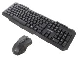 Kit Tastatură și Mouse Wireless USB Negru - Layout US
