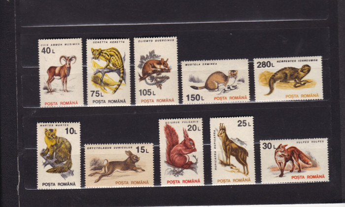 ROMANIA 1993 LP 1318 FAUNA PROTEJATA SERIE MNH