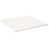 Gossi blat de masa, alb, 70x70x2,5 cm, lemn masiv de pin, patrat