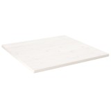 Gossi blat de masa, alb, 70x70x2,5 cm, lemn masiv de pin, patrat