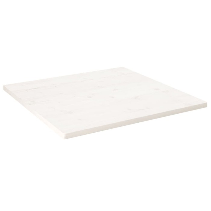 Gossi blat de masa, alb, 70x70x2,5 cm, lemn masiv de pin, patrat