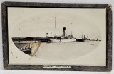 CONSTANTA , VAS ANCORAT IN PORT , CARTE POSTALA , PERIOADA INTERBELICA
