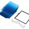 Radiator Extrudat cu Aripioare BGA Albastru 42.5mm