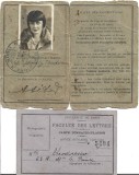 A3420N Maria Gr Theodorescu, legitimație de doctorandă &icirc;n Drept și legitimație de studentă la Litere, Paris, ambele pe anul universitar 1928-1929