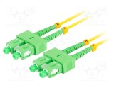 Patch cord fibră optică LANBERG SC/APC 10m LSZH galben