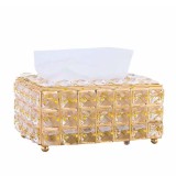 Cutie decorativa metalica pentru servetele Pufo Ellegant, 20 x 12 cm, auriu