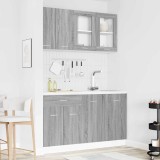 vidaXL Set dulapuri de bucătărie cu sertar Lyon 4 pcs sonoma gri 3388346