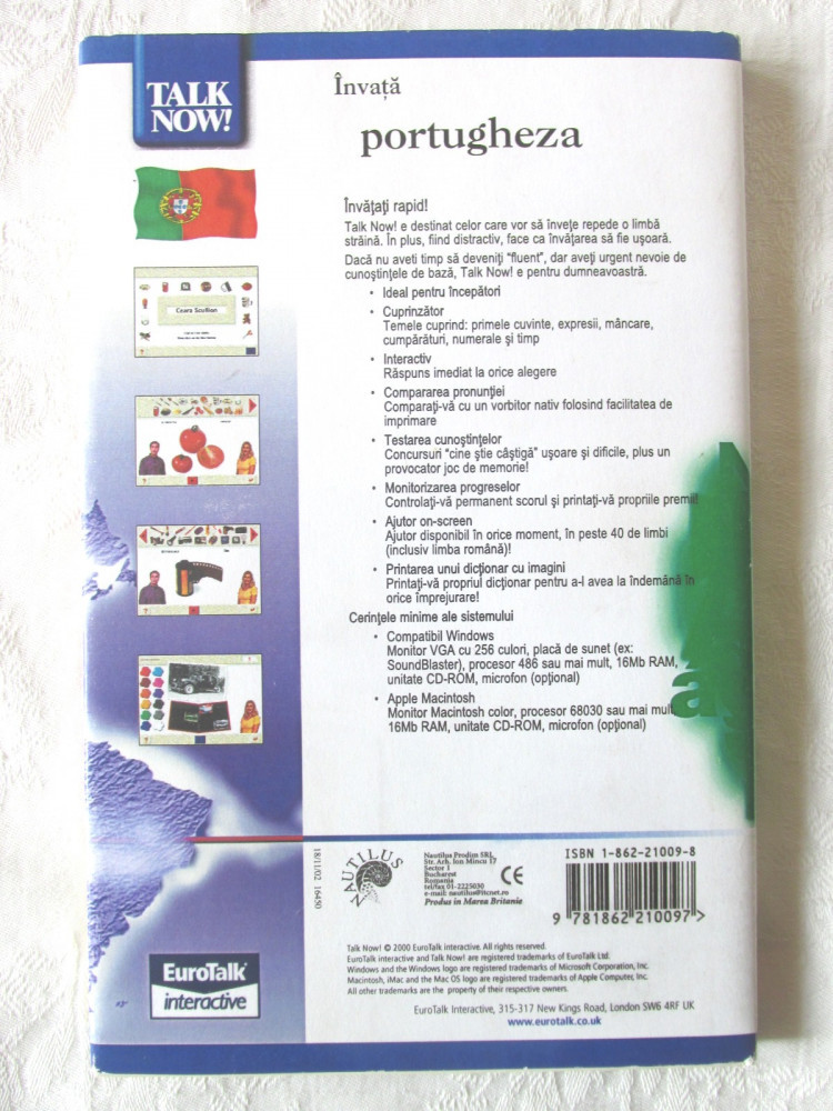 INVATA PORTUGHEZA" cu CD-ROM, EuroTalk Interactive, 2000 | Okazii.ro