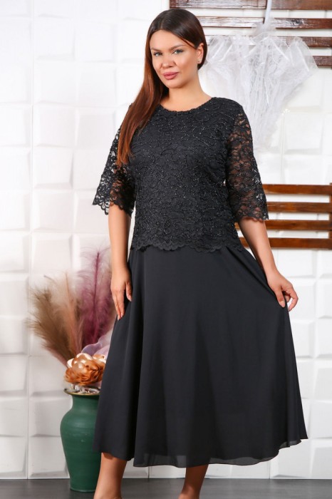 Rochie de seara Venus Negru - 50Marimea