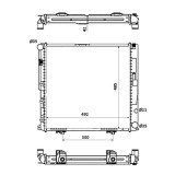 Radiator racire Mercedes W124/Clasa E, 1984-1996, Motorizare 2, 0 (E200); 2, 2 220e/E220 Benzina, tip climatizare cu AC, cutie Manuala, dimensiune 48, SRLine