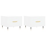 Cumpara ieftin Masute de cafea, 2 buc., alb, 50x50x40 cm, lemn compozit