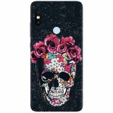 Husa silicon pentru Xiaomi Mi A2 Lite, Colorful Skull Roses Space