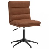 Scaun Bucatarie Gossi Maro Piele Ecologica, Reglabil, Cadru Metal/Lemn, Confortabil, 44x50x(74-84) cm