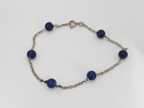 Bratara din argint cu lapis lazuli #2036