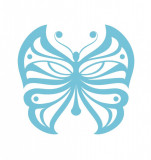 Cumpara ieftin Sticker decorativ Fluture, Albastru, 60 cm, 1148ST-1, Oem