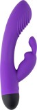 Vibrator Iepuras V6, 7 Moduri Vibratii, 4 Viteze, Silicon, USB, Mov, 19 cm