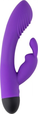 Vibrator Iepuras V6, 7 Moduri Vibratii, 4 Viteze, Silicon, USB, Mov, 19 cm foto