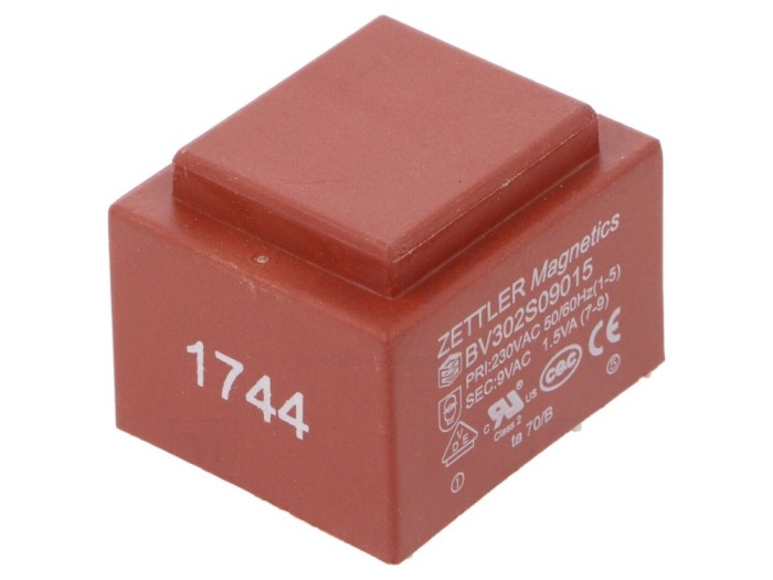 Transformator &icirc;ncapsulat 1,5VA 230V 9V