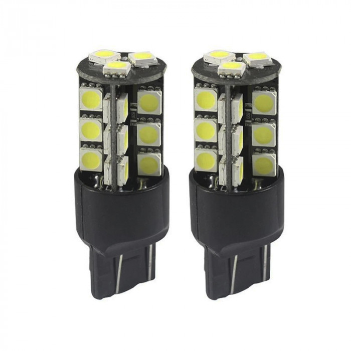 Set 2 x Becuri auto LED SMD, T20, 10W, Canbus