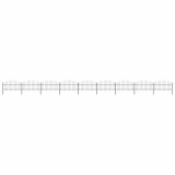 VidaXL Gard de grădină cu v&acirc;rf tip suliță din oțel 1603,5x125 cm, negru