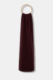 BOSS eșarfă de l&acirc;nă BECKHAM X BOSS culoarea bordo, uni, 50552883