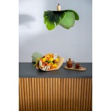 Pendul Deco Republic &bdquo;Jungle&rdquo; E27, 1x60W, frunze E.V.A. + dulie lemn, verde