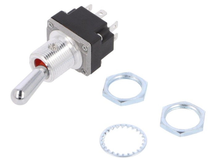 Comutator basculant DPDT (ON)-ON, IP67
