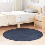 VidaXL Covor shaggy cu pom &icirc;nalt, NAVARRA, bleumarin, 120x120 cm
