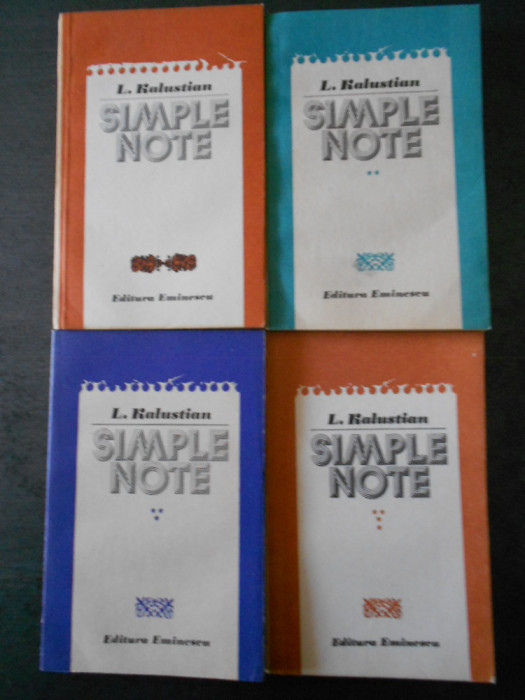 L. KALUSTIAN - SIMPLE NOTE 4 volume