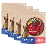 PURINA ONE MINI/SMALL Adult, carne de vită cu orez 4 x 800 g