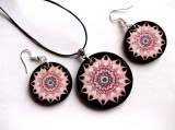 Set bijuterii lemn cu mandala 42903