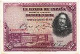 Spania 50 Pesetas 1928 Seria 7801020