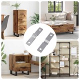 vidaXL Placă de Impact 2 pcs Argintiu 50 x 10 x 1,2 mm Fier 864828