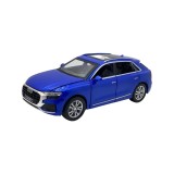 Macheta metal Audi Q8 albastru replica 1:32 sunet si lumini