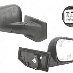 Oglinda exterioara Chevrolet Spark (M300), 01.2010-2012, Dreapta, reglare electrica; carcasa neagra; incalzita; geam convex; cromat; 5 pini, View Max