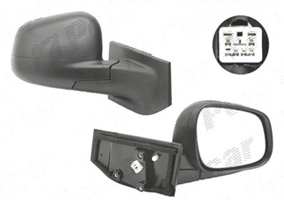 Oglinda exterioara Chevrolet Spark (M300), 01.2010-2012, Dreapta, reglare electrica; carcasa neagra; incalzita; geam convex; cromat; 5 pini, View Max foto
