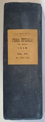 CAILE FERATE ROMANE , FOAIA DE CALCUL C.F.R. , NUMERELE 1709 - 1759 , VOLUMUL XIV , 1946 foto