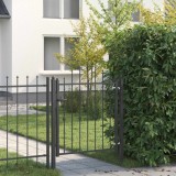 vidaXL Poartă de gard HORST 100 x 100 cm Metal Negru Blocat 42034049