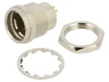 Conector circular soclu tată HIROSE HR25 6 pini 1A 42V DC 30V AC drept push-pull pentru montare pe panou