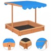 Gossi cutie de nisip cu acoperis ajustabil, 115x115x115 cm, lemn brad